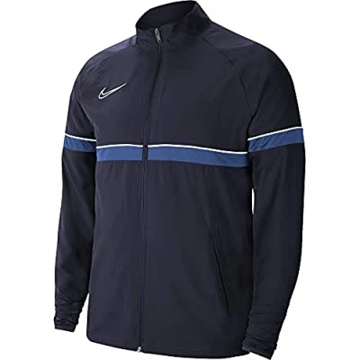 Image of NIKE Unisex Kids Y Nk Dry Acd21 Trk Jkt W Jacket, obsidian/white/royal blue/white, L UK