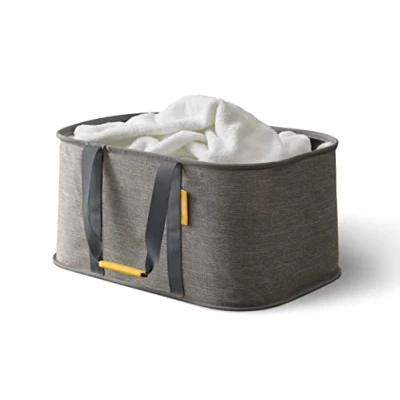 Image of Joseph Hold All Collapsible 35L Washing Laundry Basket Bag, Durable Fabric, Moisture Resistant Grey
