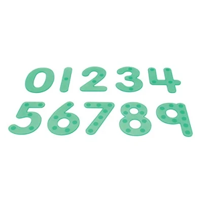 Image of TickiT 54511 Silishapes Dot Number, Green (Pack of 10)