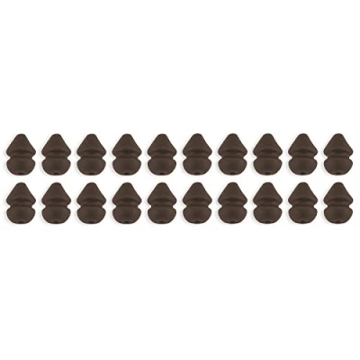 Image of Bank Tackle Heli Beads Carp Fishing Terminal Rubber Helicopter Chod Rig Bead (x 20 Pack, Brown)