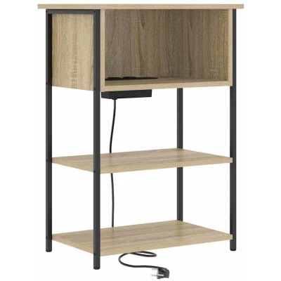 Image of Bedside Cabinet Sonoma oak 55 x 31 76 cm Engineered wood Vidaxl