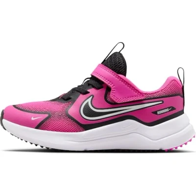 Image of Nike Performance Cosmic Runner Unisex Road running shoes for kids, Size: 12.5K, Laser fuchsia/white/black Textile/synthetics