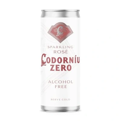 Image of Codorniu 0.0 Percent Alcohol Free Sparkling Rose Wine 12x250ml Cans