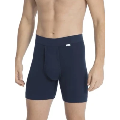 Image of Calida Men&#039;s New Boxer Cotton 1:1 Shorts, Blue Blau (Admiral 883), Large