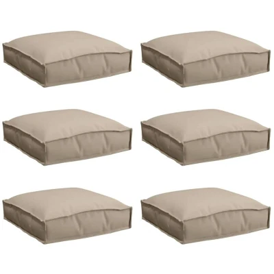 Image of vidaXL Pallet Cushions for Seating 6 pcs Taupe 40x40x8 cm Oxford Fabric