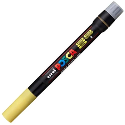 Image of Uni Ball Posca PCF 350 Marker 8mm Brush Tip Yellow