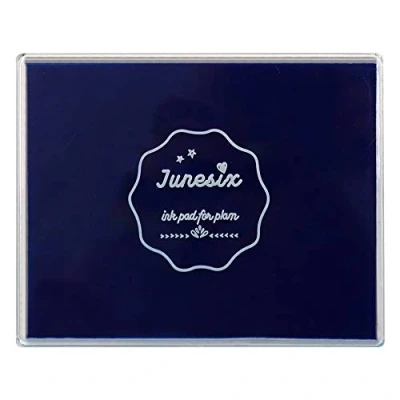 Image of Large Size Craft Ink Stamp Pads, Washable Scrapbooking Finger Paint Pad for Kids, Pads Rubber Stamps, DIY Cards, Paintings, Baby Footprint Handprint (Deep Blue)