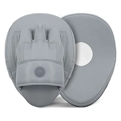 Image of Lions Curved Focus Pads Hook &amp; Jabs Gloves Punch Bag Mitts Boxing MMA Kick Training (Grey)