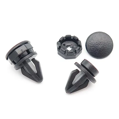 Image of VVO Fasteners Plastic Parcel Shelf Hanger Clip, Black (Pack of 2)
