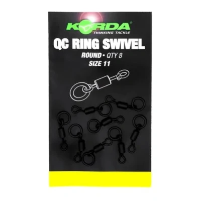 Image of Korda Quick Change Swivel Loop Fitting (8 pieces) Fishing swivels