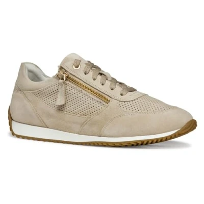 Image of Geox D CALITHE women&#039;s Shoes (Trainers) in Beige