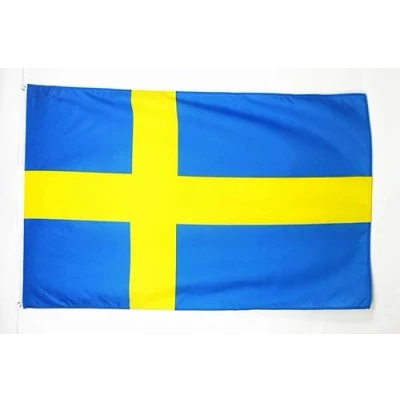 Image of AZ Flag Sweden 3x5 Ft Light Polyester Swedish Banner with Two Brass Eyelets Fade Resistant Vivid Colors 3&#039; x 5&#039; Feet 150x90 Cm