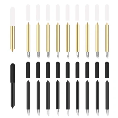 Image of 20PCS Cutting Blades for Cricut Maker 45/ 60Standard Fine Point Blade, Deep Cut Blade Compatible with Maker/Maker3 Machine (Explore Air/Air 2/ Explore Air3)
