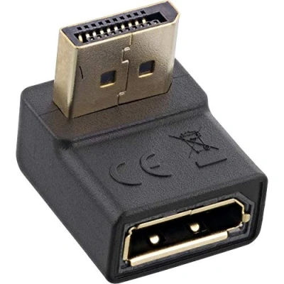 Image of InLine® DisplayPort Adapter Male/Female Down Angled 17199U
