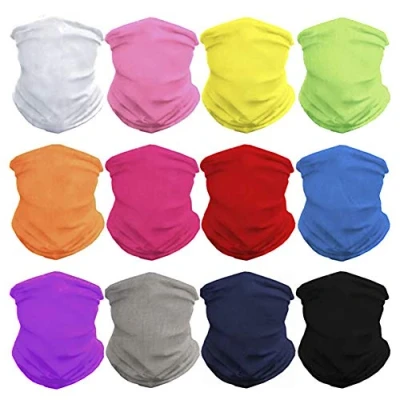 Image of GUIFIER 12 PCS Outdoor Multifunctional Sports Magic Seamless Scarf Headwear Elastic Headband Bandana UV Resistence Sport Turban Wide Headscarves Balaclava Tube for Camping, Running, Cycling