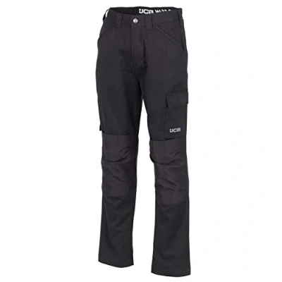 Image of JCB Mens Work Trousers Cargo Trouser Men Fits Large Essential Workwear Black Size 32