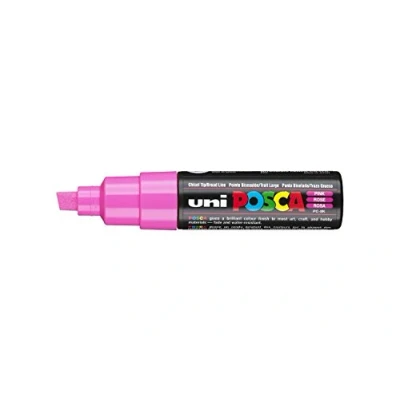 Image of Uni Ball Posca Broad Chisel Tip Marker Pink