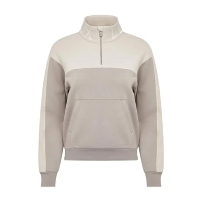 Image of LeMieux Kali Womens Quarter Zip Sweatshirt Ash/Stone 8