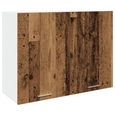 Image of vidaXL Hanging Cabinet Wall Mounted Kitchen Storage Cupboard Old Wood Engineered 80x31x60 cm