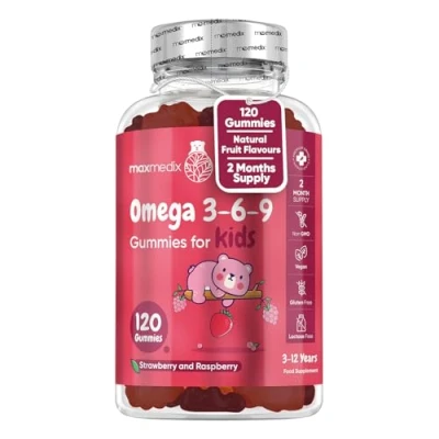 Image of Omega 3 6 9 Gummies for Kids 2 Months Supply 120 Vegan Tasty Alternative to Fish Oil or COD Liver Rich in EPA, DHA &amp; ALA Non GMO Gluten Free