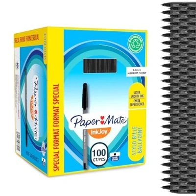 Image of Paper Mate InkJoy 100ST Ballpoint Pens Medium Point (1.0 mm) Black 100 Count