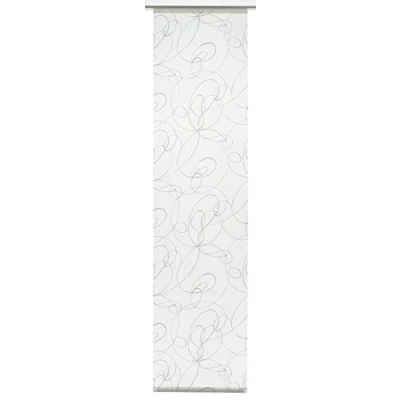 Image of GARDINIA Panel Curtain (1 piece), Sliding, Opaque, Fabric Washable, Curling, White/Grey, 60 x 245 cm (WxH)