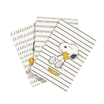 Image of Grupo Erik Snoopy Pack Of 3 A5 Notebooks Notebook Notepads Notepad Gifts Cute Stationery Peanuts