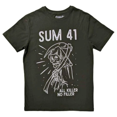 Image of Rock Off officially licensed products Sum 41 Reaper Band Logo T Shirt XL Green