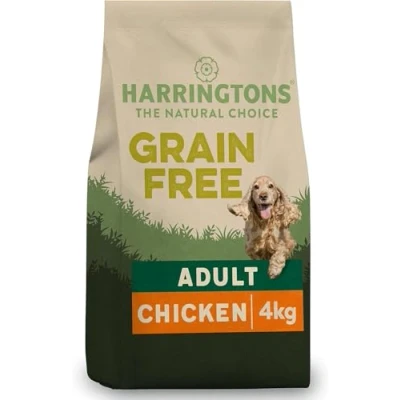 Image of Harringtons Complete Grain Free Hypoallergenic Chicken &amp; Sweet Potato Dry Adult Dog Food 4kg (Pack of 3) Made with All Natural Ingredients