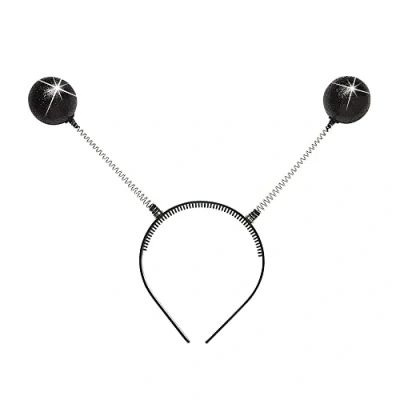 Image of Black Glitter Antenna Headbands Random Style &amp; Theme Hats Caps Headwear for Fancy Dress Costumes Accessory