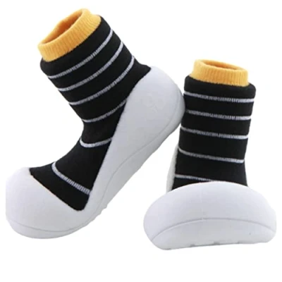 Image of Attipas Urban Yellow Size XL Barefoot Children Sock Shoes Non Skid Rubber Soles