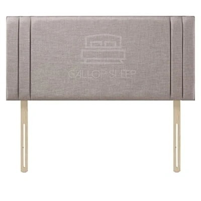 Image of Gallop Sleep RIO 2 Linen Headboard for Divan Bed Bedroom furniture (Grey, Double 4 FEET 6 INCHES, Height 20 INCHES)