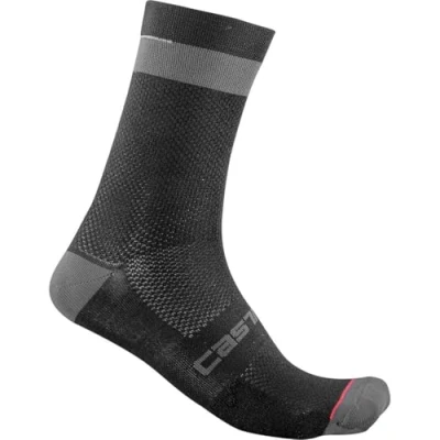 Image of CASTELLI Men&#039;s Alpha 18 Socks, Black dark grey, XXL UK