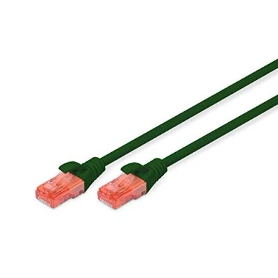 Image of DIGITUS CAT 6 U UTP Patch Cable, 10m, Network LAN DSL Ethernet LSZH, Copper, AWG 26/7, Green