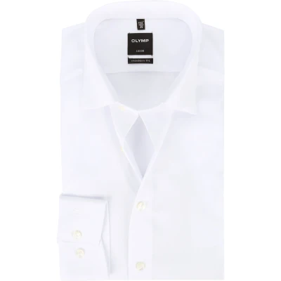 Image of OLYMP Luxor Modern Fit Shirt Plain White size 46