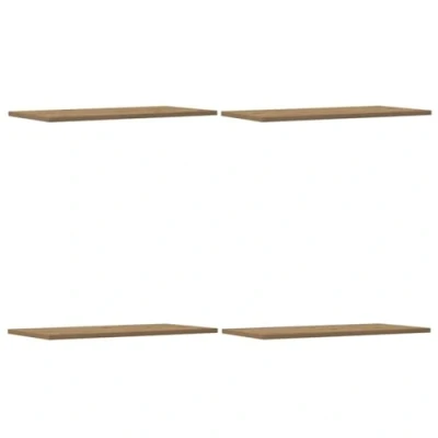 Image of vidaXL Wall Shelves Storage Floating Shelf Set of 4 Artisan Oak, Engineered Wood, 60 x 30 1.5 cm, Decorative &amp; Display for Living Room, Office, Study