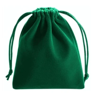 Image of GELIMY 10PCS Soft Coloful Velvet Pouches Bag Jewellery Packing Drawstring Wedding Party Gift 5 Sizes (15X20CM, GREEN)