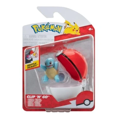 Image of Pokémon Clip ‘N’ Go Squirtle and Poké Ball Includes 2 Inch Battle Figure Accessory