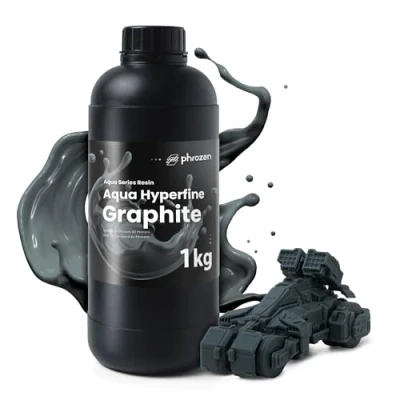 Image of Phrozen Aqua Hyperfine 3D Printer Resin High Resolution Photopolymer for 9K/12/14K LCD Printers Standard 405nm UV Curing Detailed, Low Shrinkage Gray (1kg)