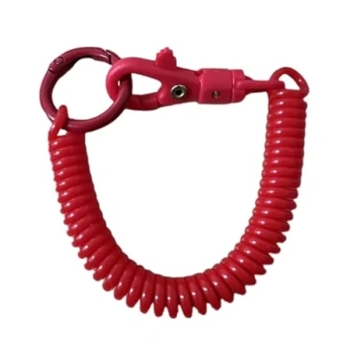 Image of CHIZISX Spring Keychain Stretchy Spirals Keyring Retractable Coil Elastic