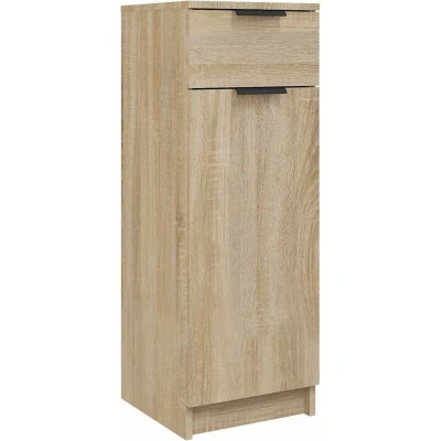 Image of vidaXL Bathroom Cabinet Sonoma Oak 32x34x90 cm Engineered Wood