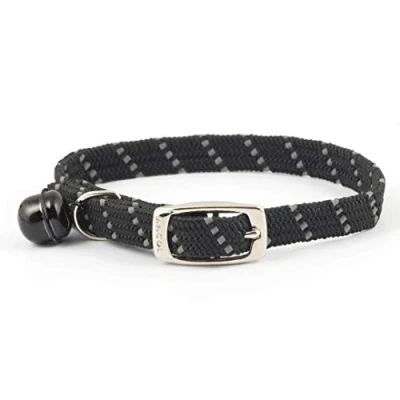 Image of Ancol Reflective all elastic Cat Collar Black