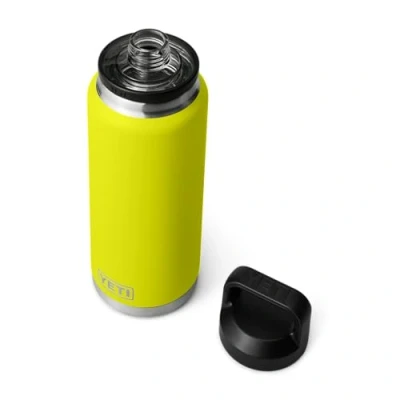 Image of YETI Rambler Bottle Chug, Vaccum Insulated Stainless Steel with Chug Cap, Firefly Yellow, 36 oz (1065 ml)