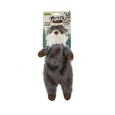 Image of Pet Love Furzz Plush Dog Toy with Squeaker Raccoon, Small (31cm long), S