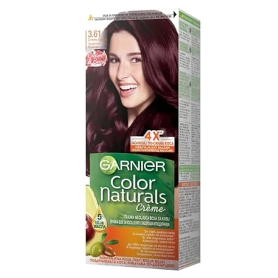 Image of GARNIER color NATURALS Creme Permanent hair 3.61 Red Blackberry (PACK OF 3)