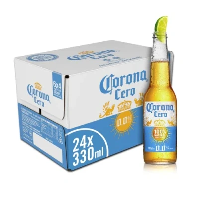 Image of Corona Cero Alcohol Free Lager Beer 24 pack bottle, 0% ABV