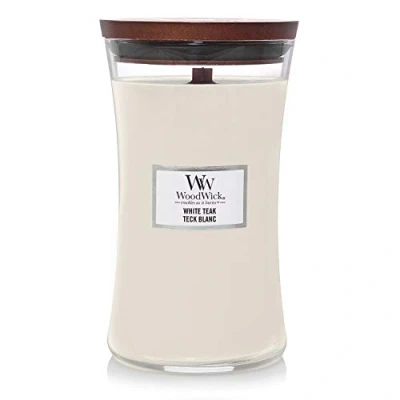 Image of WoodWick Scented Candle Large White Teak 18 cm / ø 10