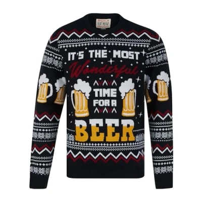 Image of Tokyo Laundry Men&#039;s Most Wonderful Novelty Knitted Crew Neck Christmas Jumper