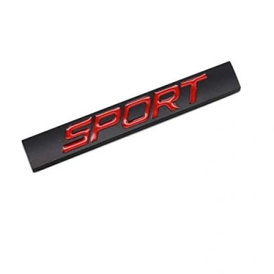 Image of Dsycar 3D Metal Self Adhesive Sport Turbo Truck Car Badge Emblem Sticker for Styling Decoration (Sport Black Red)