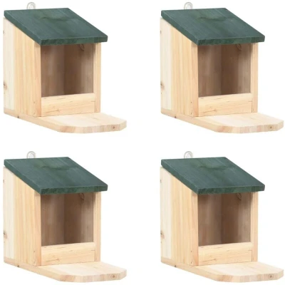 Image of vidaXL Squirrel Houses 4 pcs Firwood